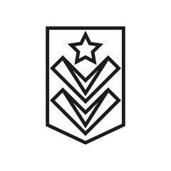Military icon vector sign and symbol isolated on white background, Military logo concept
