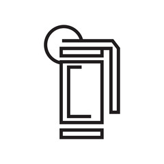 Grenade icon vector sign and symbol isolated on white background, Grenade logo concept