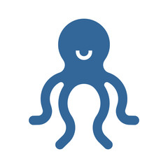 Octopus sign icon. Poulpe symbol. Sea animal Vector illustration