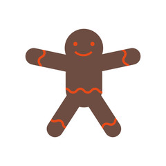 Gingerbread man icon vector sign and symbol isolated on white background, Gingerbread man logo concept