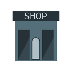 Shop icon vector sign and symbol isolated on white background, Shop logo concept