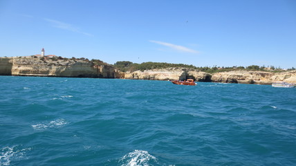 Küste, Meer, Grotten, Portugal, Sonne 