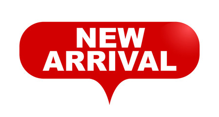 red vector bubble banner new arrival