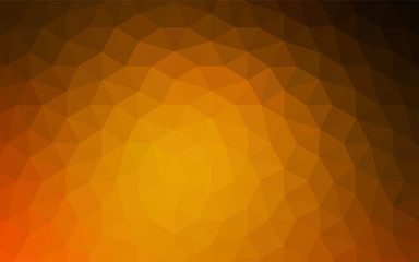 Dark Orange vector polygon abstract backdrop.