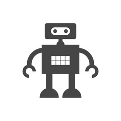 Robot flat simple icon