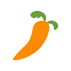 Carrot icon vector sign and symbol isolated on white background, Carrot logo concept