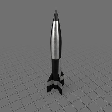 Stylized rocket missile