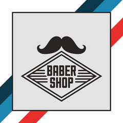 baber shop colors background moustache vector illustration