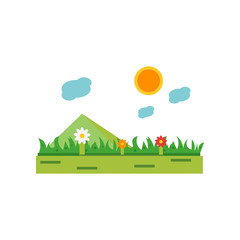 Grass icon vector sign and symbol isolated on white background, Grass logo concept