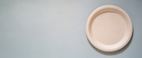 Biodegradable and compostable disposable molded fibre plate