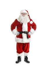 Authentic Santa Claus on white background