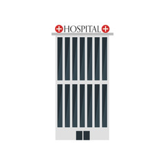 Hospital icon vector sign and symbol isolated on white background, Hospital logo concept