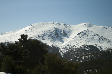 Snowy peaks of the Sierra de Guadarrama