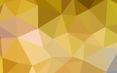 Obraz premium Dark Yellow vector shining triangular backdrop.