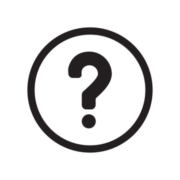 Question mark Button Sign icon vector sign and symbol isolated on white background, Question mark Button Sign logo concept