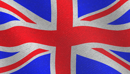 Fototapeta premium Illustraion of a flying British Flag