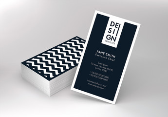 Black and White Business Card Layout