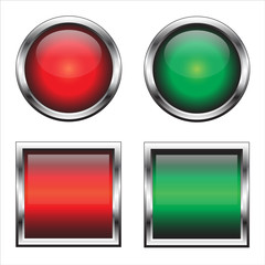 Vector buttons for web design.