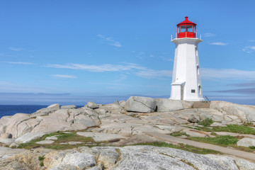 Fototapeta na wymiar Peggy's Cove Lighthouse in Nova Scotia