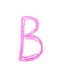 Single hand drawn letter isolated