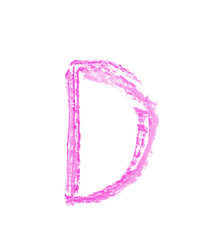 Single hand drawn letter isolated