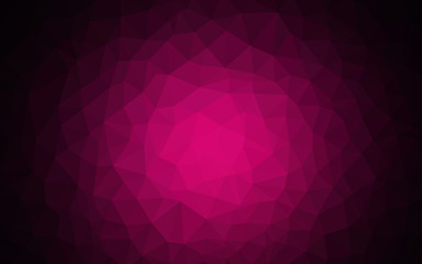 Dark Pink vector triangle mosaic cover.