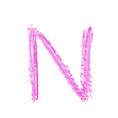 Single hand drawn letter isolated