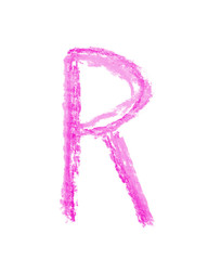 Single hand drawn letter isolated