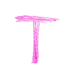 Single hand drawn letter isolated