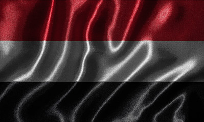 Wallpaper by Yemen flag and waving flag by fabric.