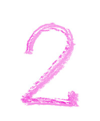 Hand drawn number symbol isolated