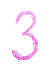 Hand drawn number symbol isolated