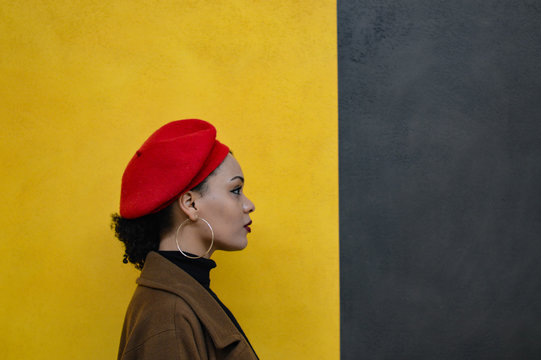 girl in red beret