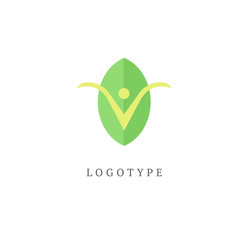 Abstract nature logo icon vector design. healthy food, ecology, spa, business, diet vector logo
