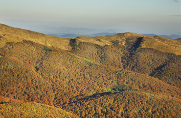 Fototapeta premium Bieszczady National Park near Wolosate village. Poland