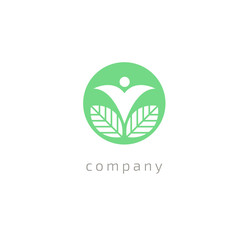 Abstract nature logo icon vector design. healthy food, ecology, spa, business, diet vector logo