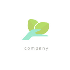 Abstract nature logo icon vector design. healthy food, ecology, spa, business, diet vector logo