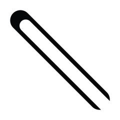A black and white silhouette of some BBQ tongs