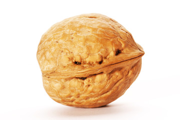 Walnuts isolated on white background