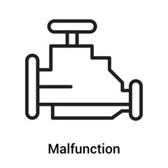 Malfunction Indicador icon vector sign and symbol isolated on white background, Malfunction Indicador logo concept