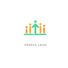 Fototapeta premium Abstract community logo icon vector design. Creative agency, social work, teamwork, business, advertising vector logo