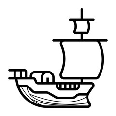 Ship icon vector