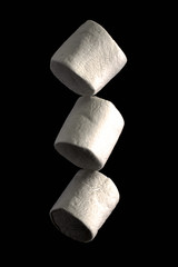 Falso equilibrio con bombones de malvavisco