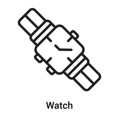 Watch icon vector sign and symbol isolated on white background, Watch logo concept