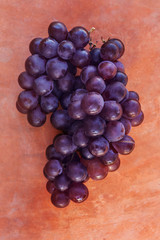 Fresh red grape, top view.
