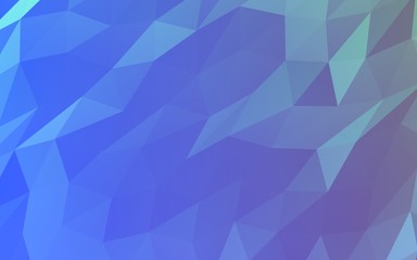 Abstract triangle geometrical blue background. Geometric origami style with gradient. 3D illustration