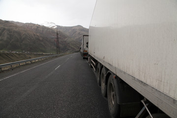 The road between Russia and Georgia