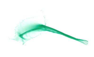 Splash of liquid in motion isolated