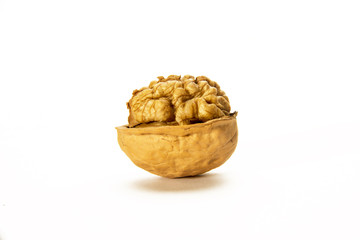 Walnuts isolated on white background
