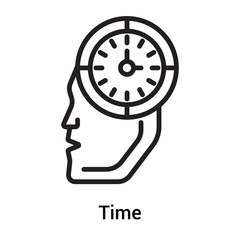 Time icon vector sign and symbol isolated on white background, Time logo concept